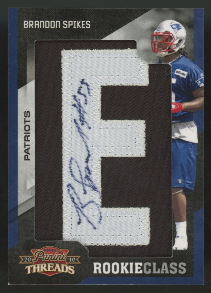 2010 Panini Threads Brandon Spikes RC Patch Auto RPA /360 #158