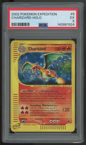2002 Pokemon Charizard Expedition Holo #6 PSA 5