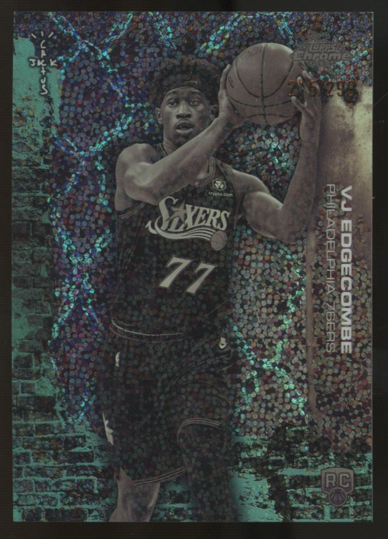 2025-26 Topps Chrome X Cactus Jack VJ Edgecombe RC Teal Speckle Refractor /299
