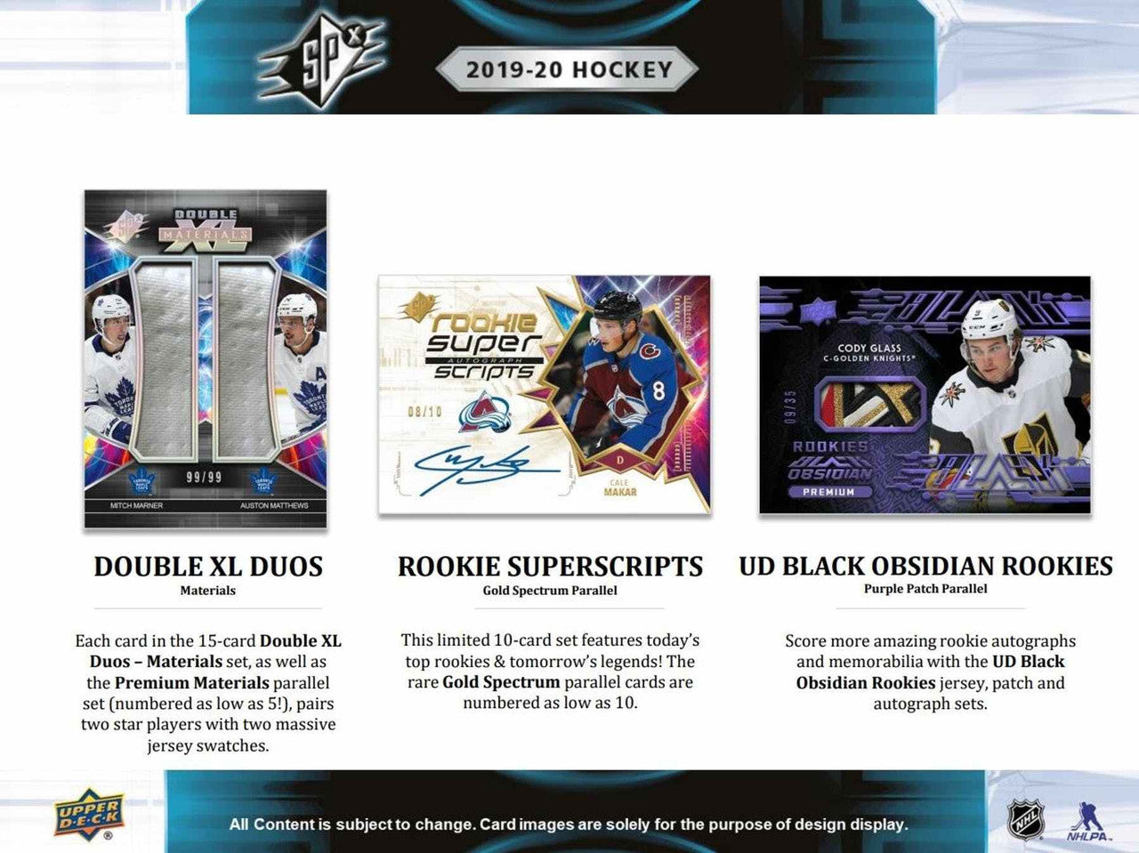2019/20 Upper Deck SPx Hockey Hobby Box