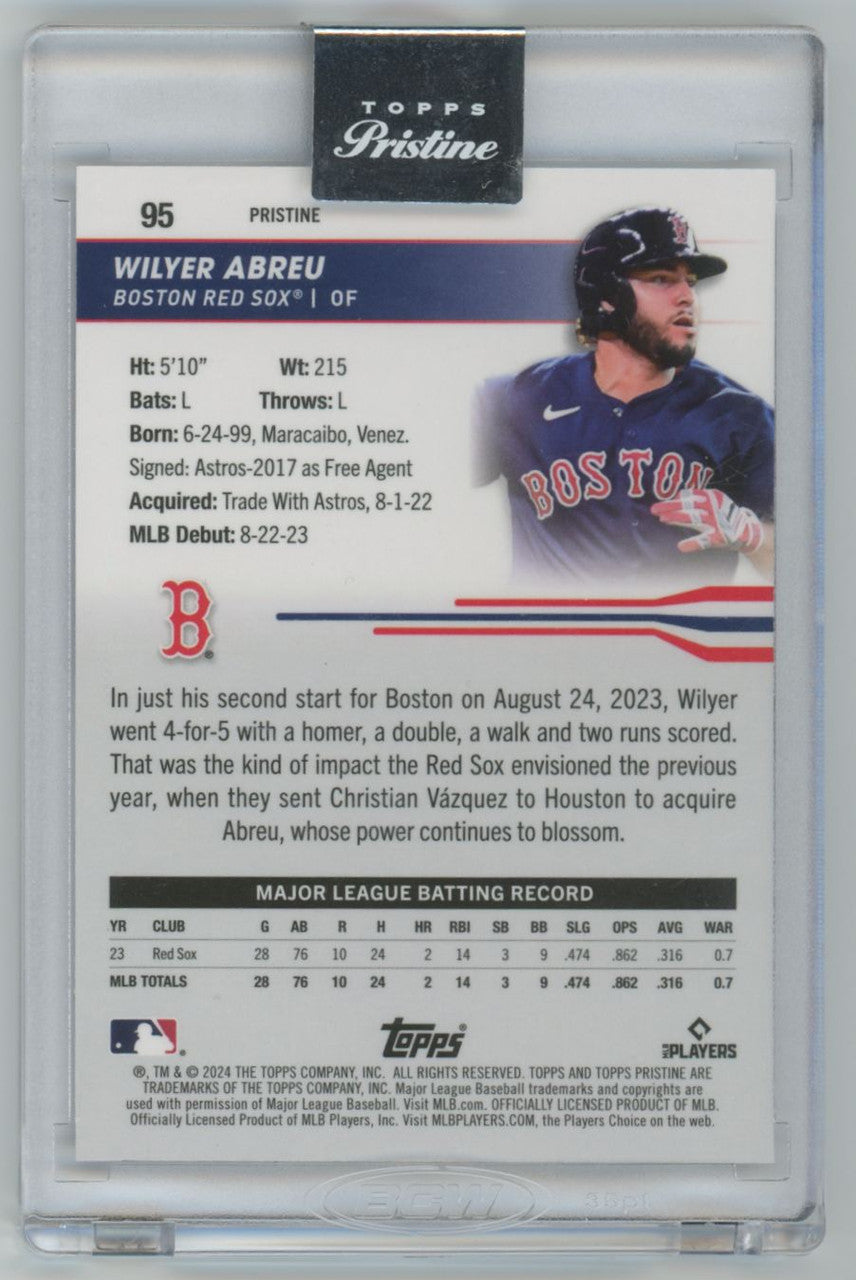 2024 Topps Pristine Wilyer Abreu RC Purple Refractor /99 #95