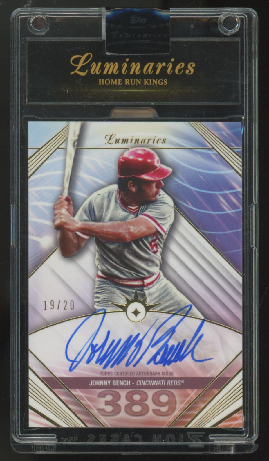 2024 Topps Luminaries Johnny Bench Home Run Kings Auto /20 #HRK-JB