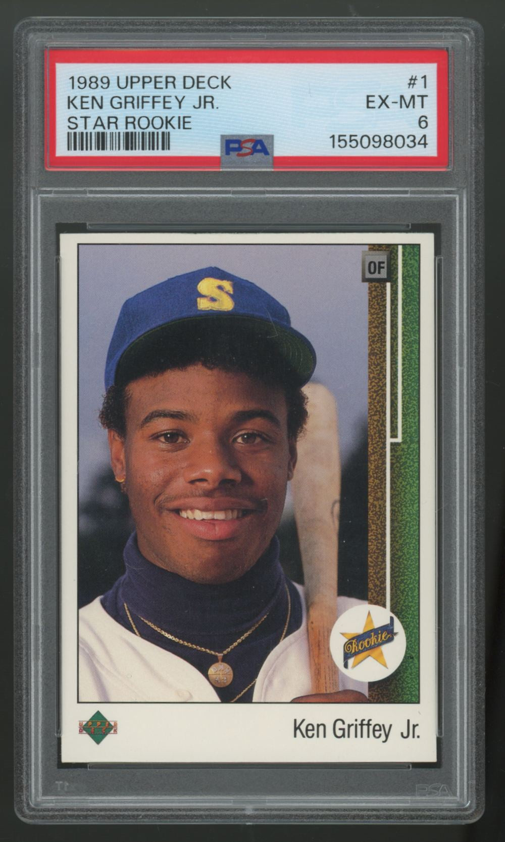 1989 Upper Deck Ken Griffey Jr. RC Star Rookie #1 PSA 6 "A"