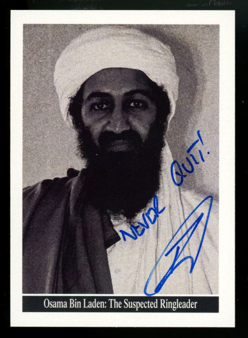 2001 Topps Enduring Freedom Osama Bin Laden Buyback Robert O'Neill Auto /911 #19