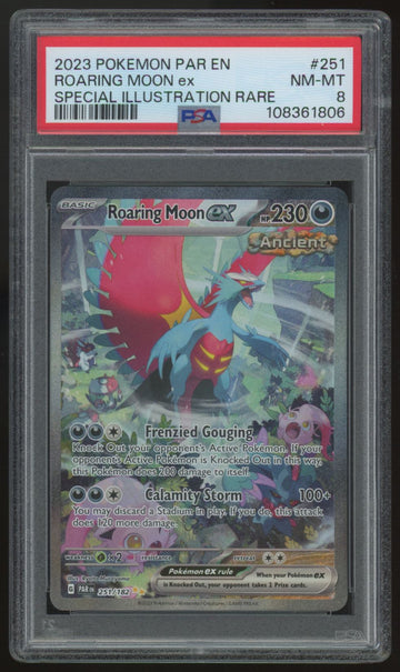 2023 Pokemon Roaring Moon ex Paradox Rift SIR #251 PSA 8