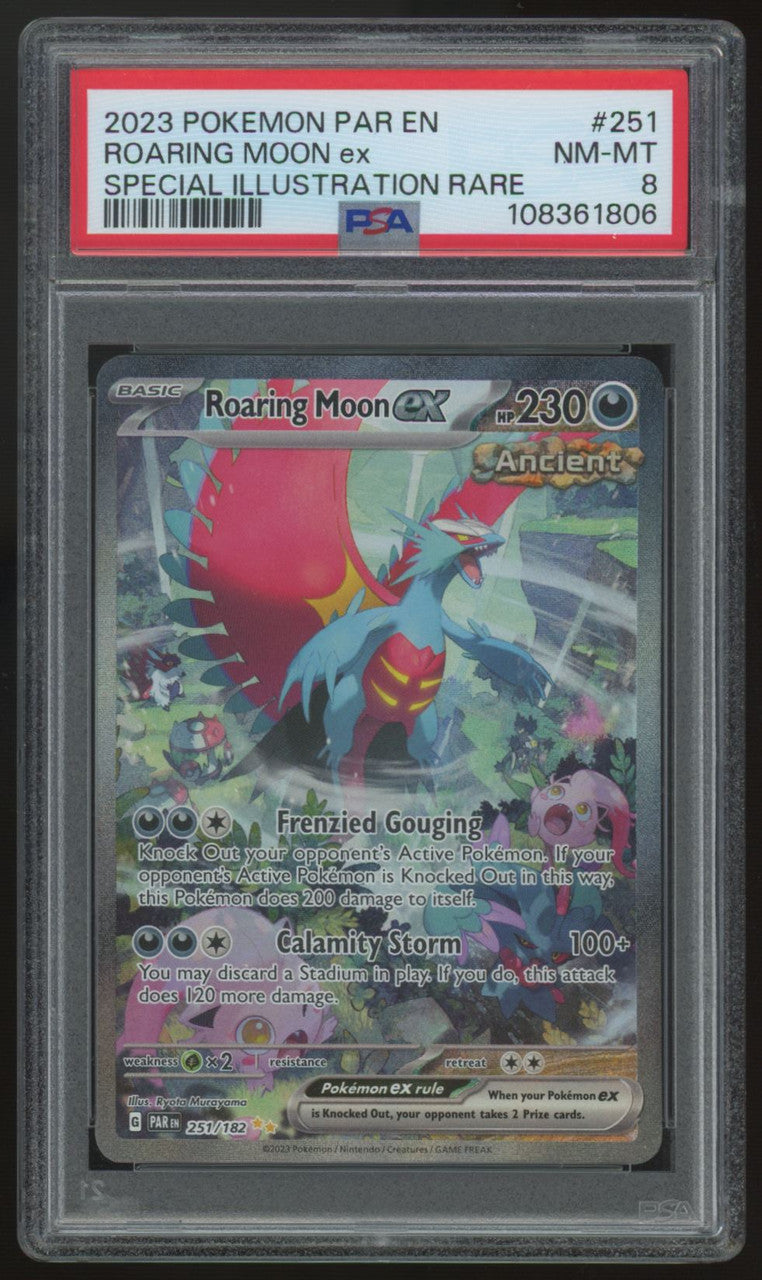 2023 Pokemon Roaring Moon ex Paradox Rift SIR #251 PSA 8