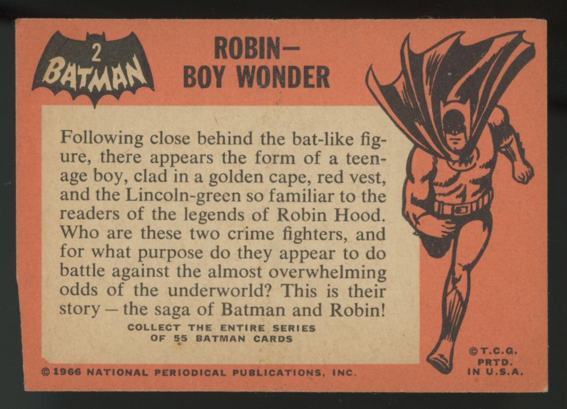 1966 Topps Batman Lot Of 4 Low Grade
