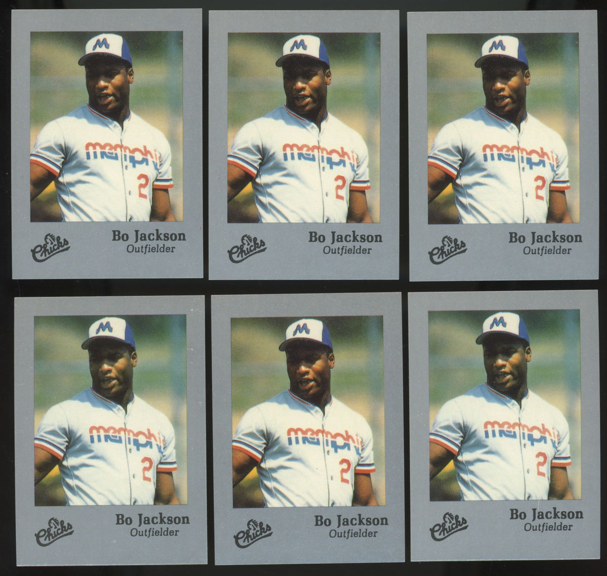 1986 Time Out Sports Bo Jackson RC Memphis Chicks #28 (Lot Of 20)