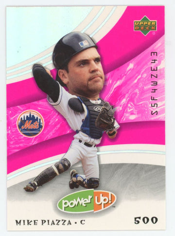 2004 Upper Deck Power Up Mike Piazza Pink 500 Points #75