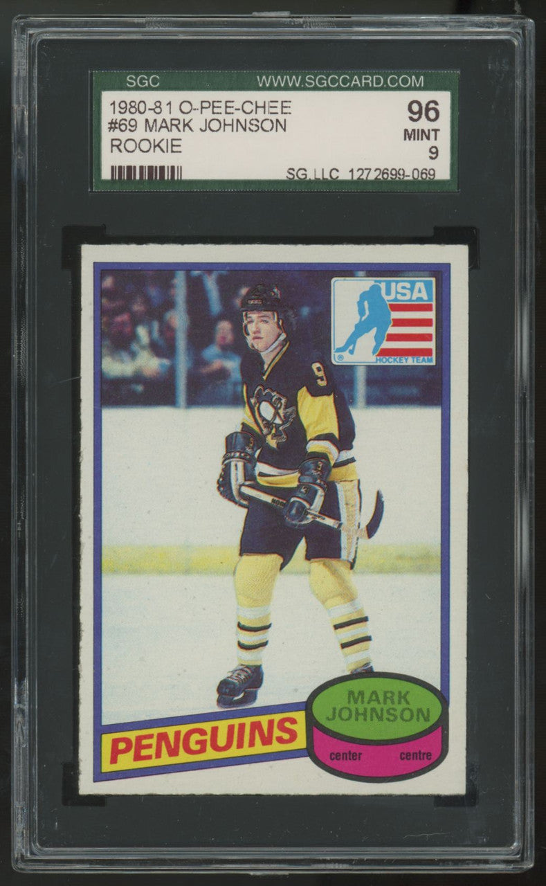 1980-81 O-Pee-Chee Mark Johnson RC #69 SGC 9