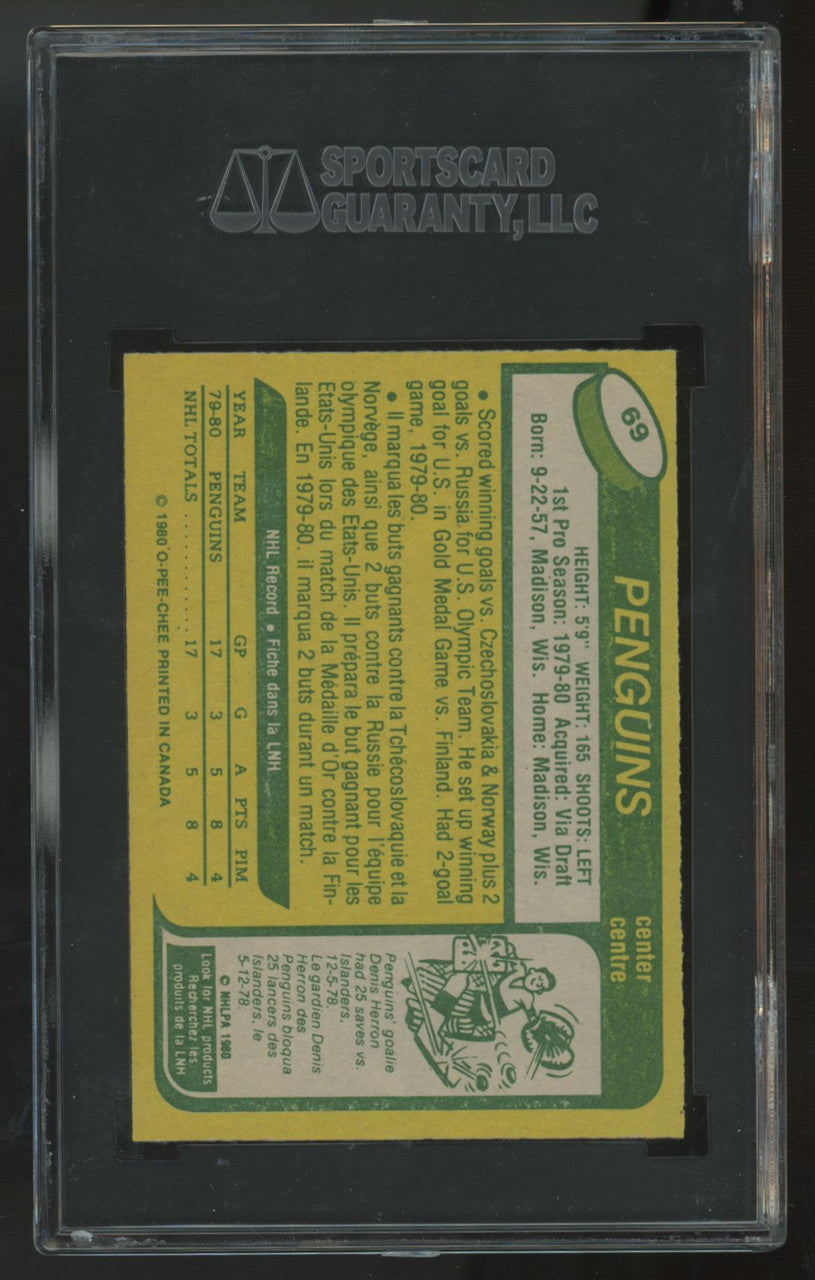 1980-81 O-Pee-Chee Mark Johnson RC #69 SGC 9