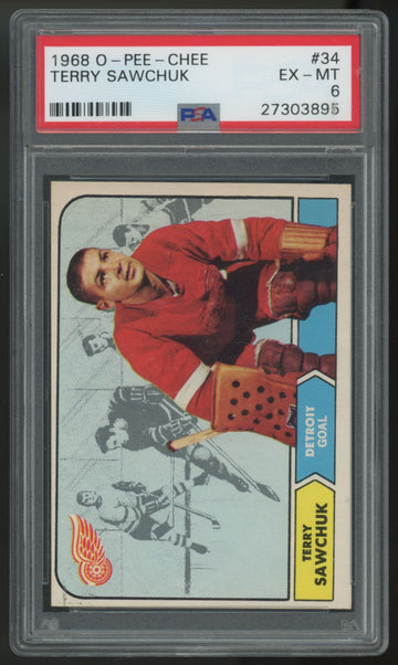 1968-69 O-Pee-Chee Terry Sawchuk #34 PSA 6