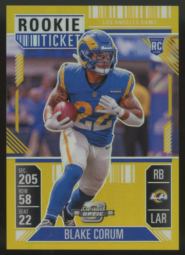 2024 Contenders Optic Blake Corum Rookie Ticket Gold /10 #61