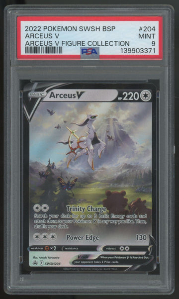 2022 Pokemon Arceus V Black Star Promo #204 PSA 9