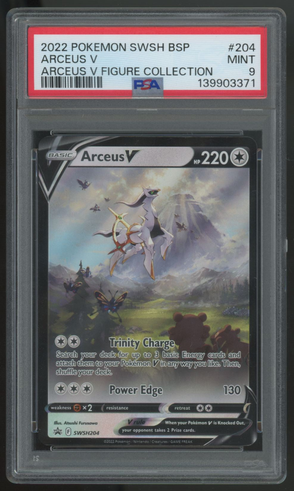 2022 Pokemon Arceus V Black Star Promo #204 PSA 9