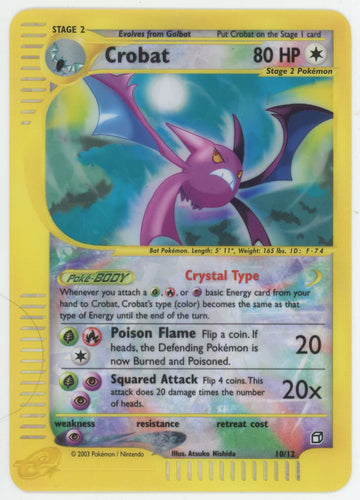 2003 Pokemon Crobat Skyridge Crystal Box Topper #10