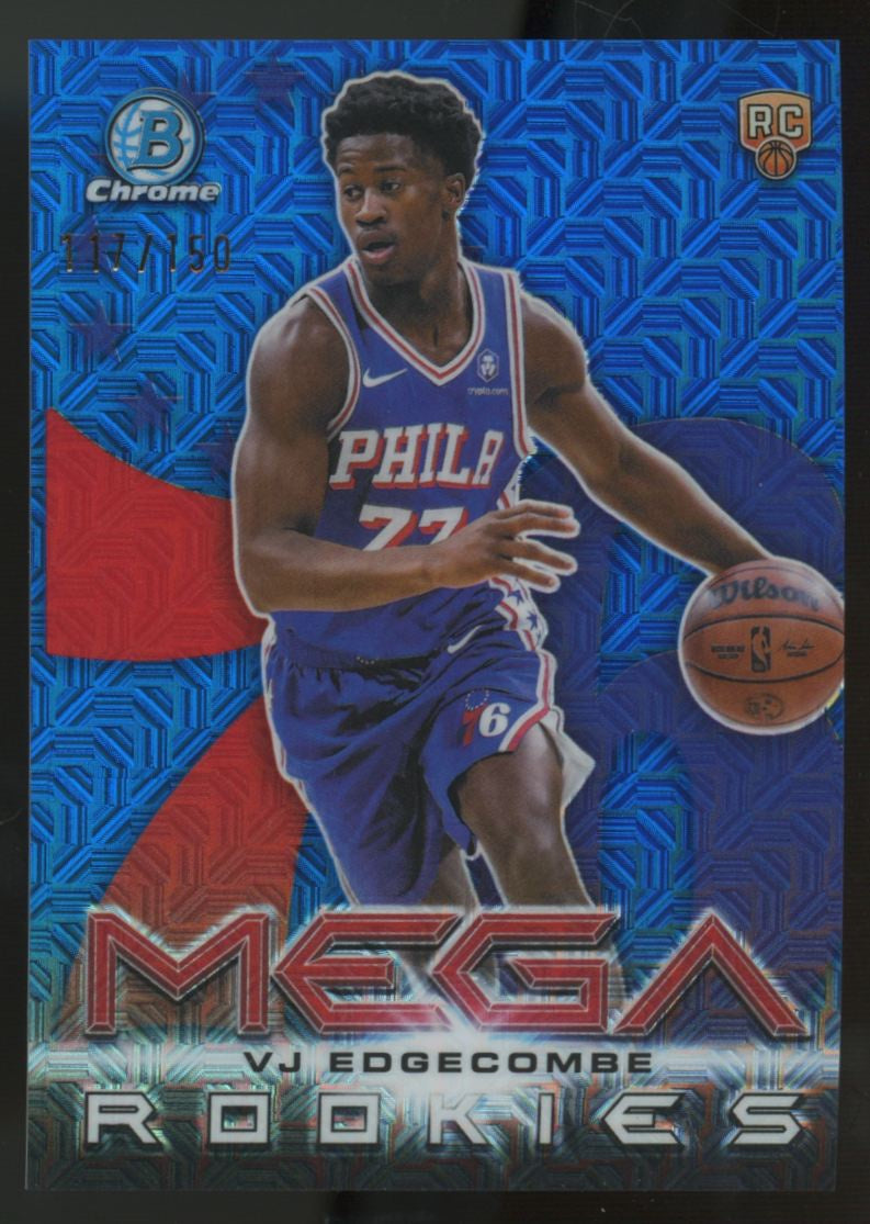 2025-26 Bowman Chrome Mega VJ Edgecombe RC Mega Rookies Blue Mojo /150 #MR-3