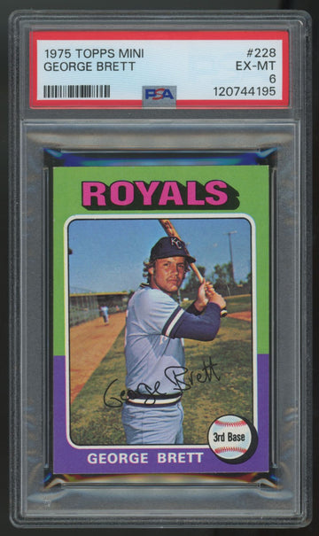 1975 Topps Mini George Brett #228 PSA 6