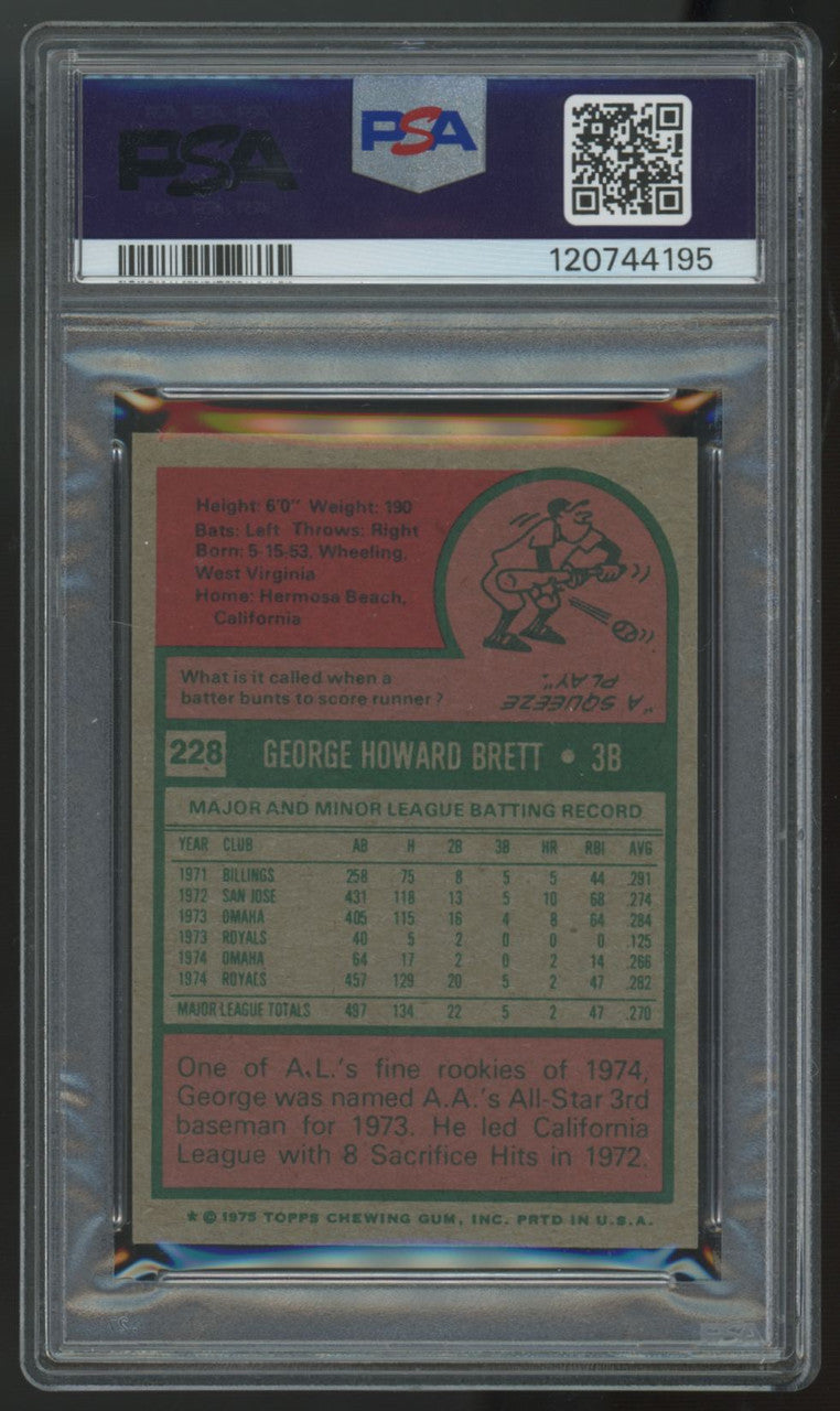 1975 Topps Mini George Brett #228 PSA 6