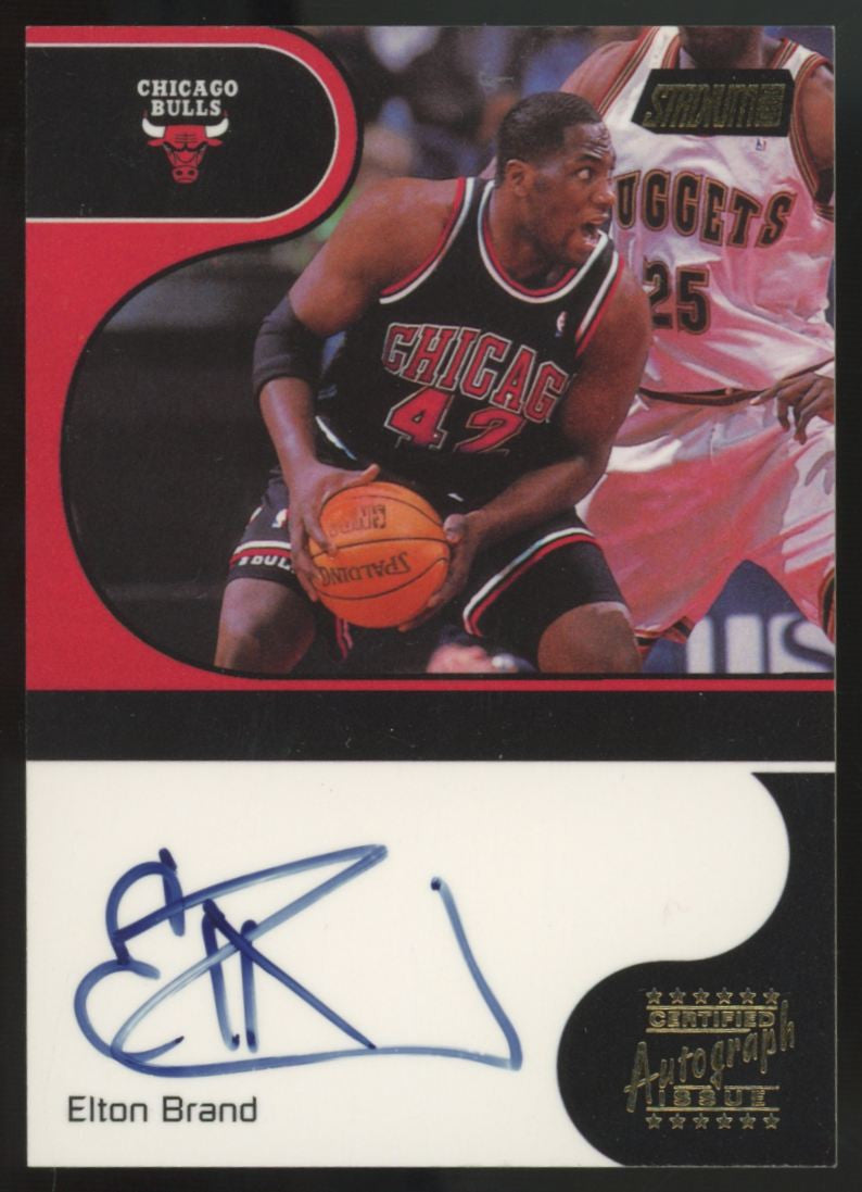 1999-2000 Stadium Club Certified Autograph Issue Elton Brand Auto #LS-EB