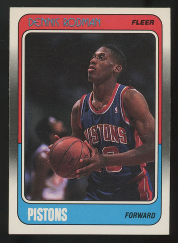 1988-89 Fleer Dennis Rodman RC #43 EX