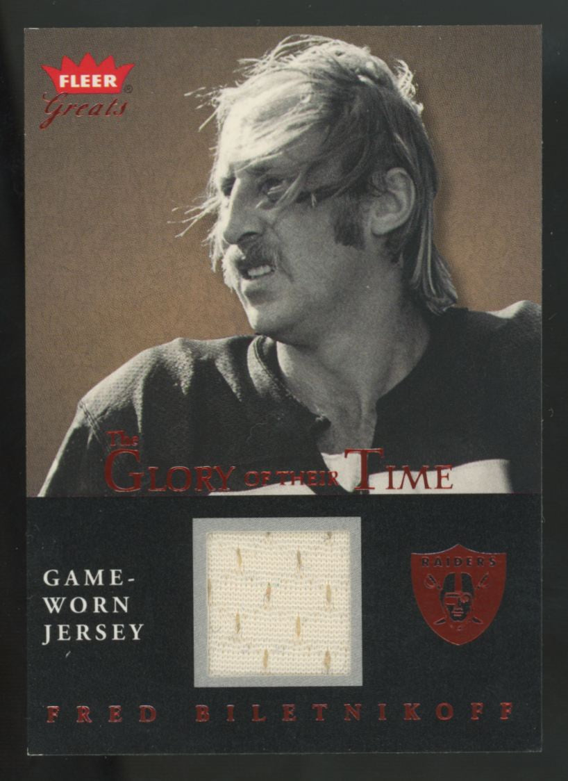 2004 Fleer Greats Fred Biletnikoff Glory Of Their Time Patch #GT-FB