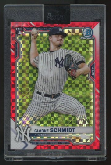 2021 Bowman Chrome X Clarke Schmidt RC Red X-Fractor /3 #33