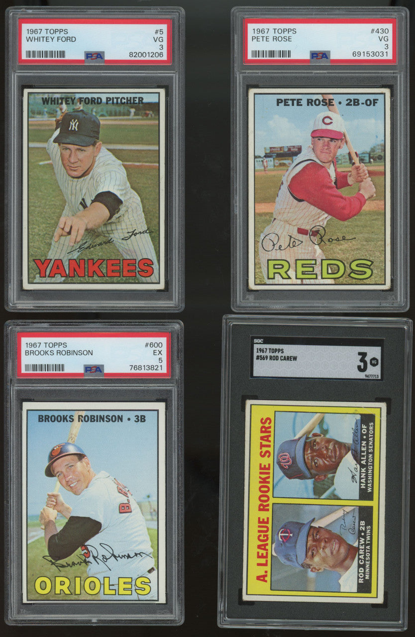 1967 Topps Baseball Complete Set Only Missing Seaver 608/609 Overall VG-EX