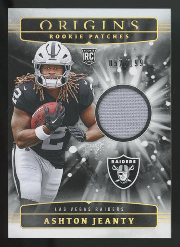 2025 Panini Origins Ashton Jeanty RC Patch /199 #RPH-AJY