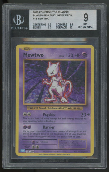 2023 Pokemon Mewtwo TCG Classic Deck Holo #14 BGS 9