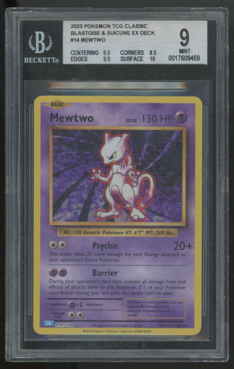 2023 Pokemon Mewtwo TCG Classic Deck Holo #14 BGS 9