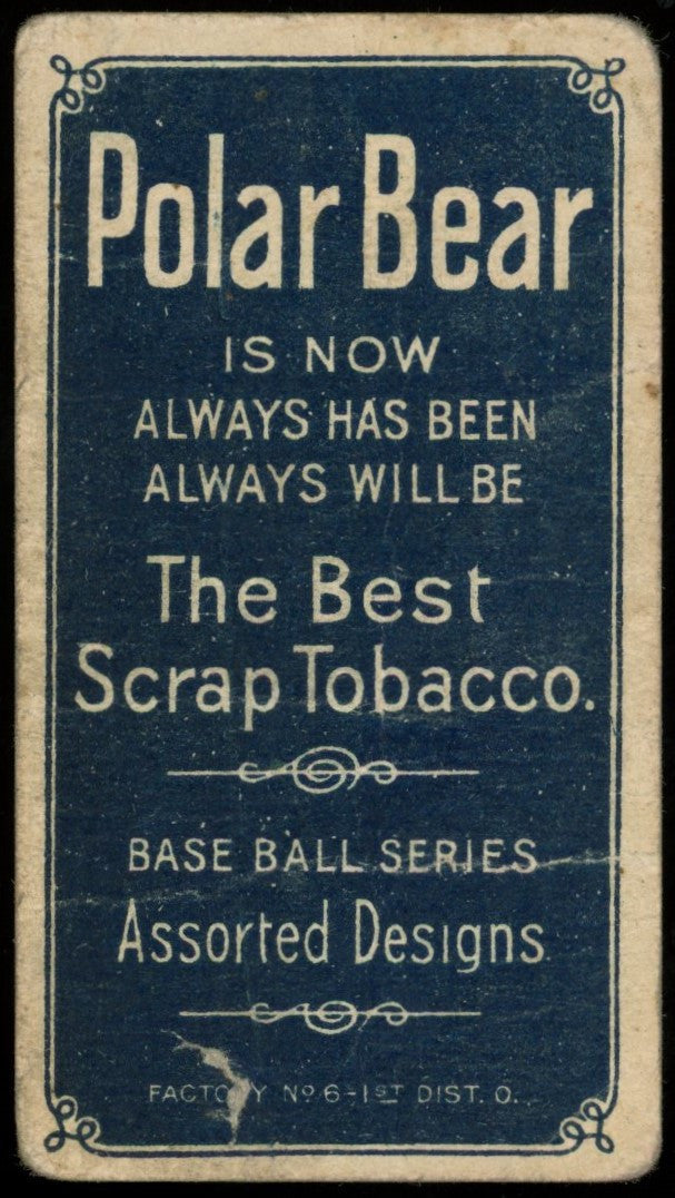 1909-1911 T206 Kid Elberfeld Polar Bear Back Poor
