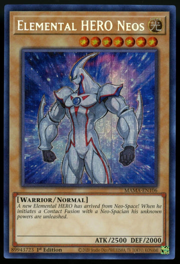 Yugioh Elemental HERO Neos 1st Edition Pharaoh's Rare #MAMA-EN106
