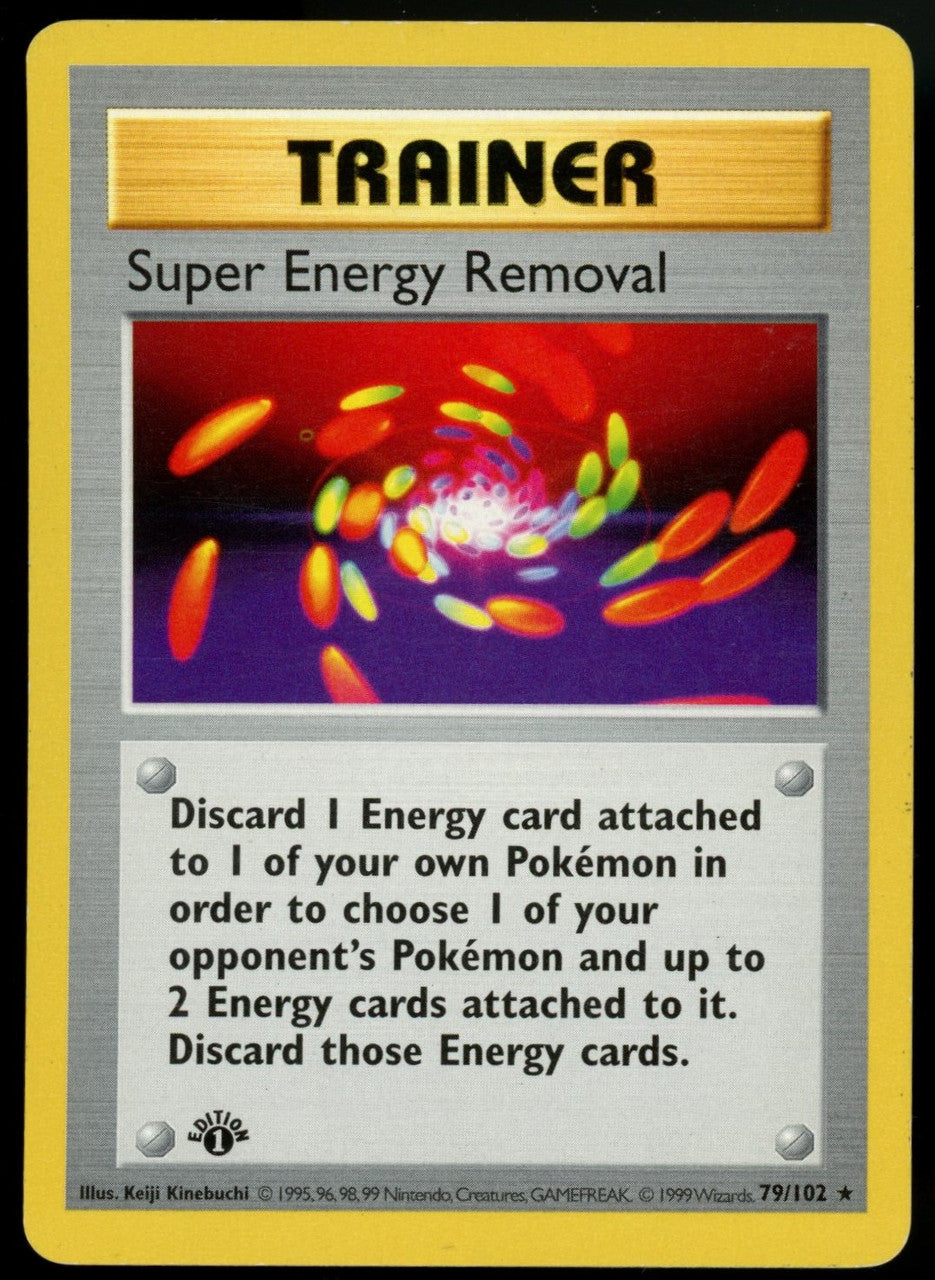 Pokemon Super Energy Removal 1st Edition Base Set Shadowless #79/102