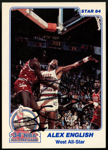 1984 Star Co. Alex English AS #18 Auto JSA