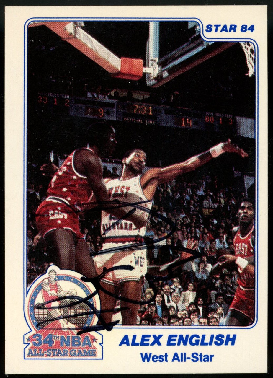 1984 Star Co. Alex English AS #18 Auto JSA