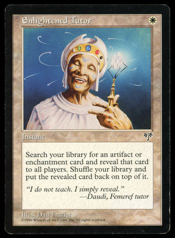 Magic the Gathering Enlightened Tutor (Mirage) LP-MP