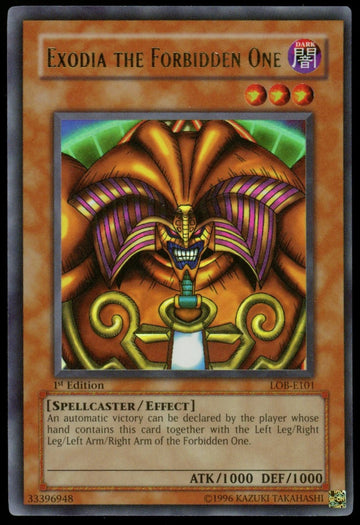 Yugioh Exodia the Forbidden One 1st Edition #LOB-E101 (European)