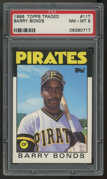 1986 Topps Traded Barry Bonds RC #11T PSA 8 *717