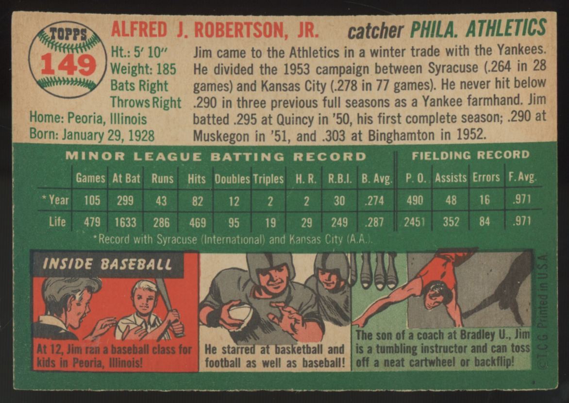 1954 Topps Jim Robertson #149 EX/MT