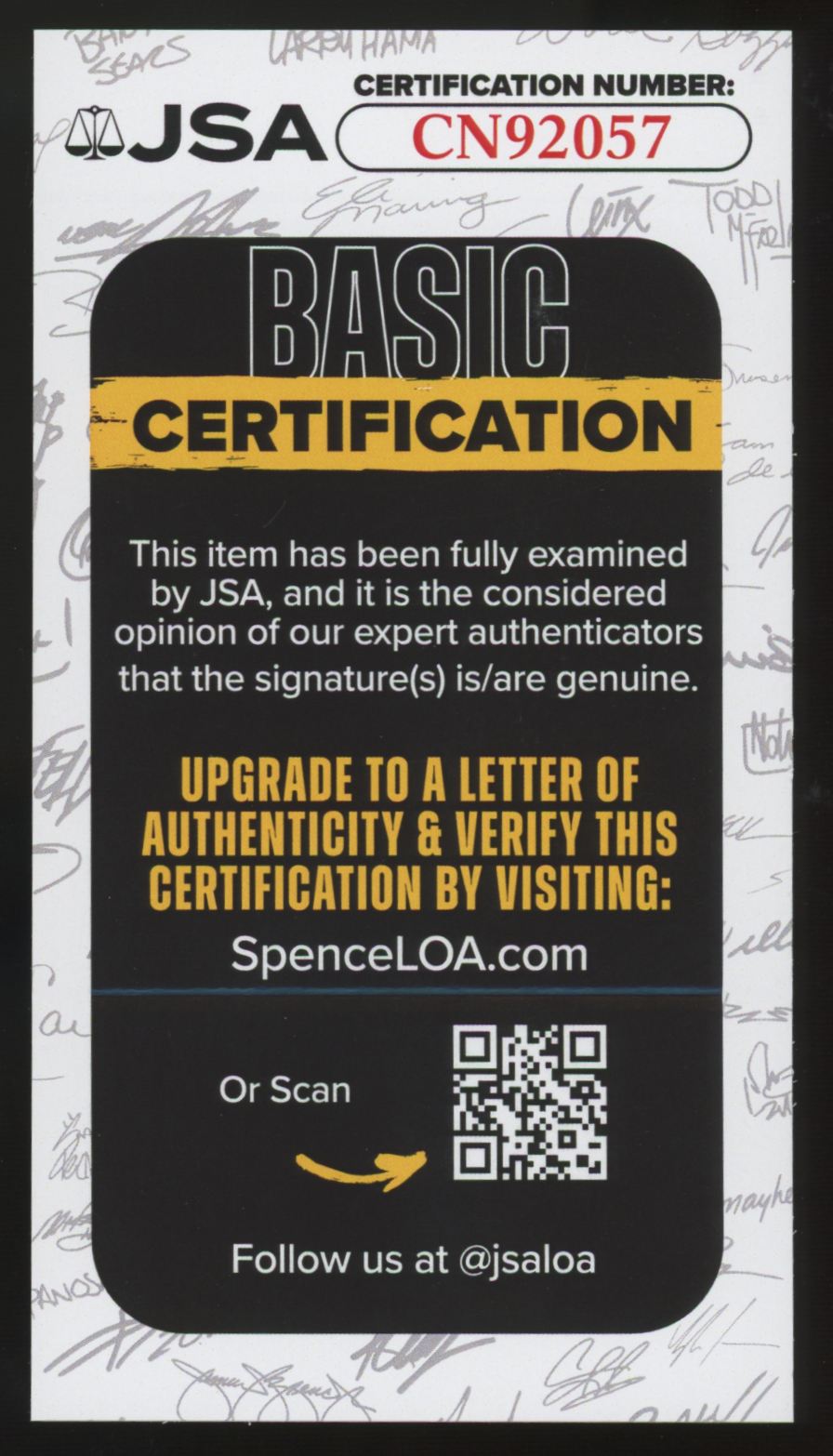 Chet lemon Signed Autographed Index Card JSA Authentic