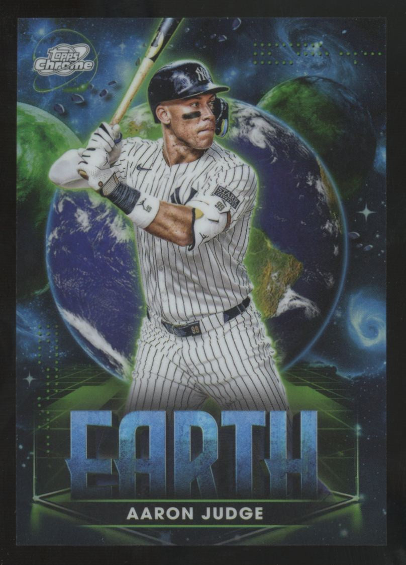 2025 Topps Chrome Cosmic Aaron Judge Planetary Pursuit Earth SSP #PPE-1