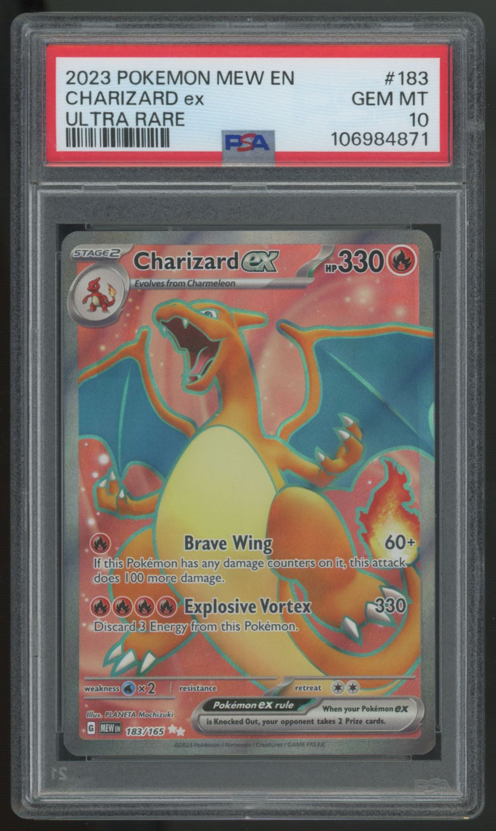 2023 Pokemon Charizard ex 151 Ultra Rare #183 PSA 10 (C)