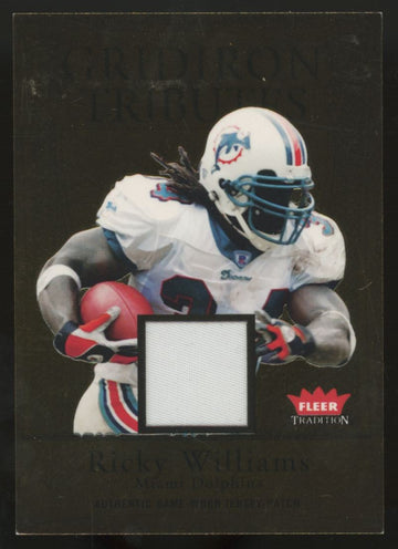 2004 Fleer Tradition Ricky Williams Gridiron Tributes Patch Gold /50 #GT-RW
