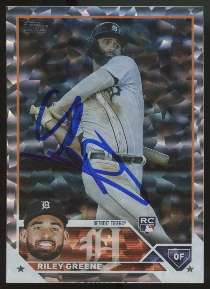 2023 Topps Riley Greene RC Silver Foil #31 Signed IP Auto