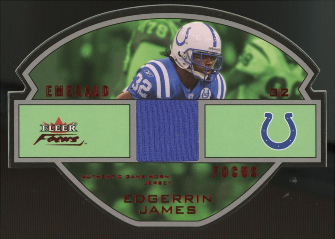 2003 Fleer Focus Edgerrin James Emerald Die Cut /75 #EF-EJ