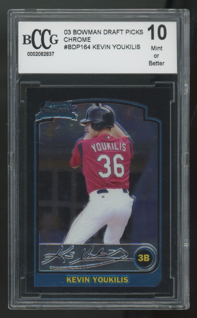2003 Bowman Chrome Draft Kevin Youkilis RC 1st #BDP164 BCCG 10