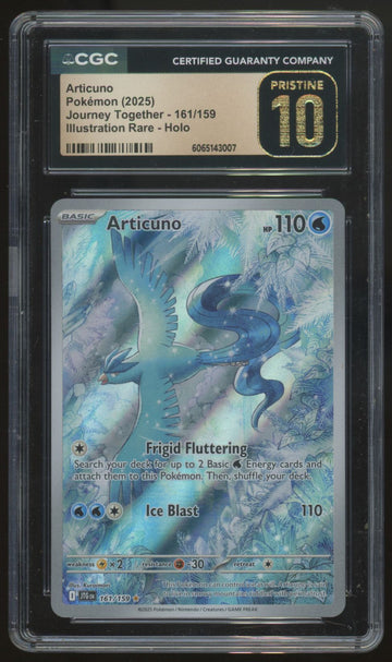 2025 Pokemon Articuno Journey Together Illustration Rare #161 CGC Pristine 10