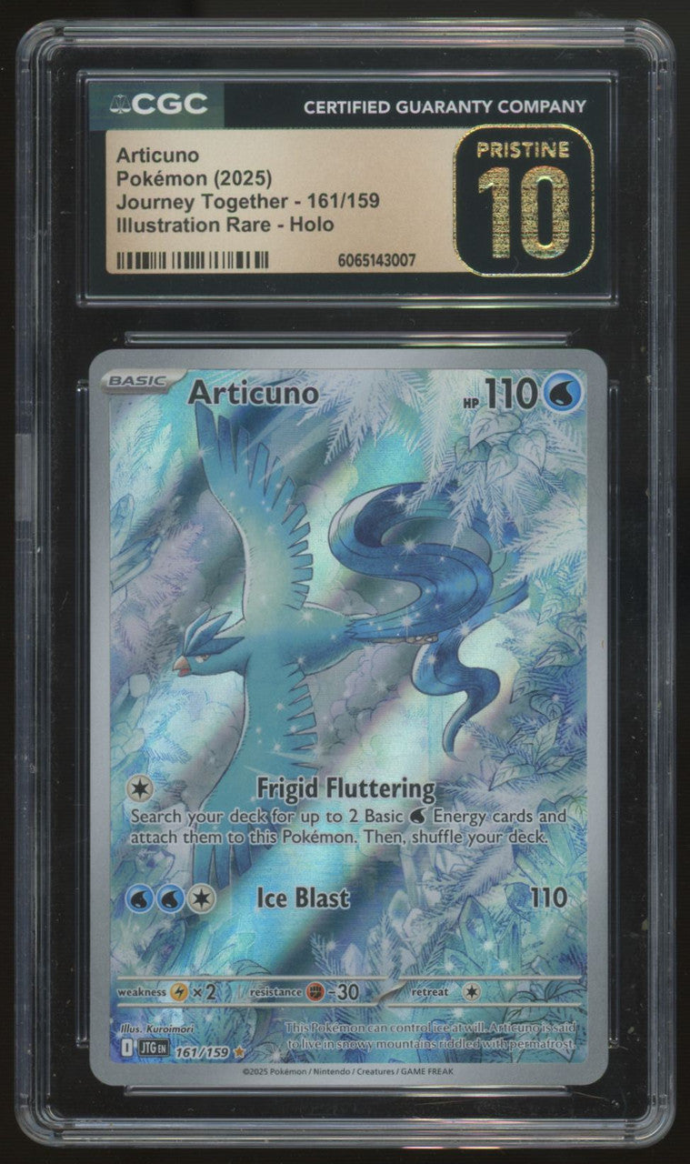 2025 Pokemon Articuno Journey Together Illustration Rare #161 CGC Pristine 10