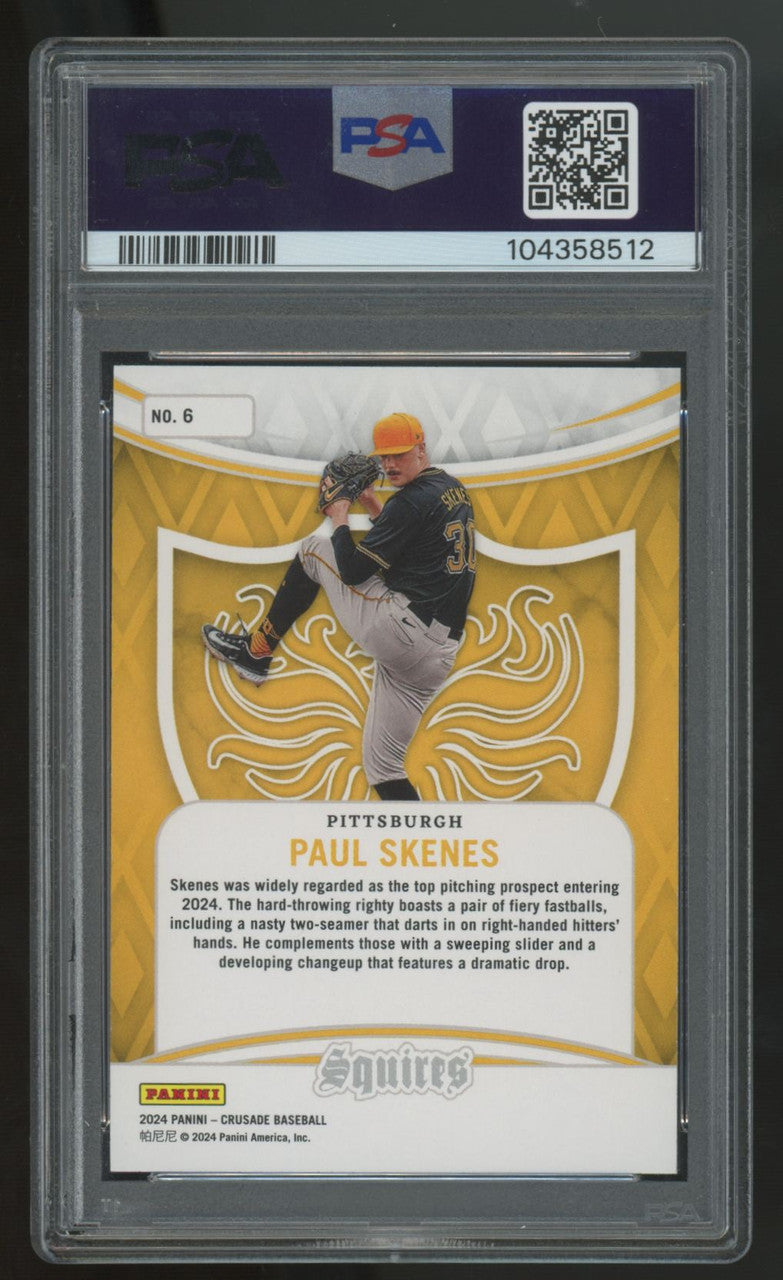 2024 Panini Crusade Paul Skenes RC Squires #6 PSA 9